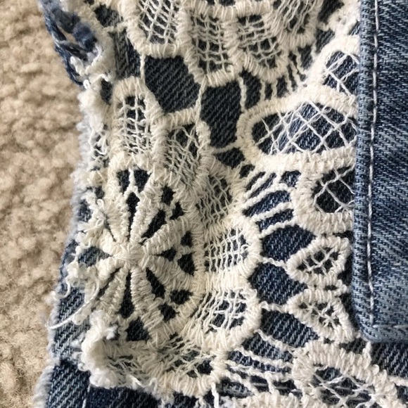 🦋❤️ Hostess Pick❤️ Cato Denim Vest laced decorated button down with collar XL - Picture 5 of 5